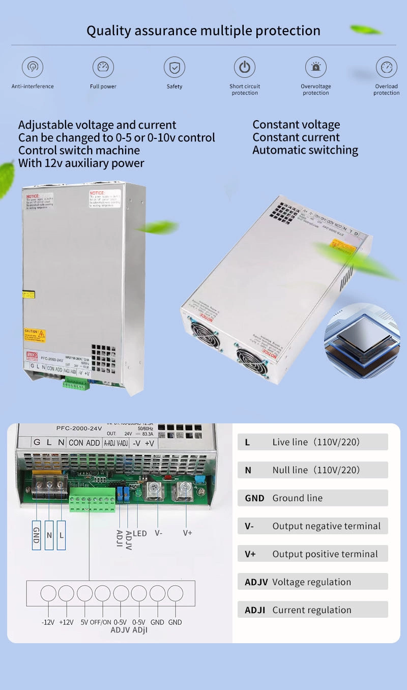 2000W Active Power Factor Correction with Pfc Switching Power Supply