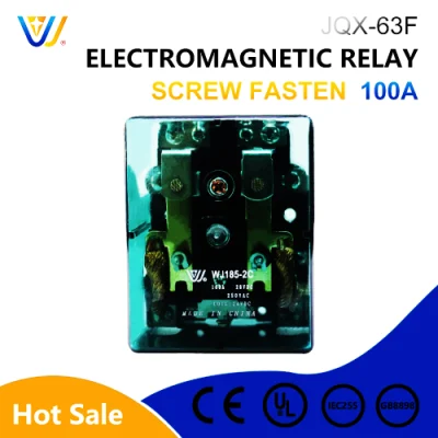 100A 14VDC 24VDC General Purpose Miniature Auto Electromagnetic Relay Jqx-62f with CE UL RoHS