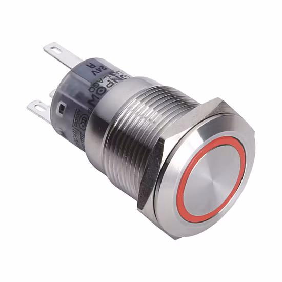 Onpow 19mm Illuminated Spdt Stainless Steel Push Button Switch (LAS1-AGQ series) (UL, CE, CCC, RoHS, REECH)